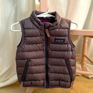 Toddler Patagonia nano puff vest . Purple on purple